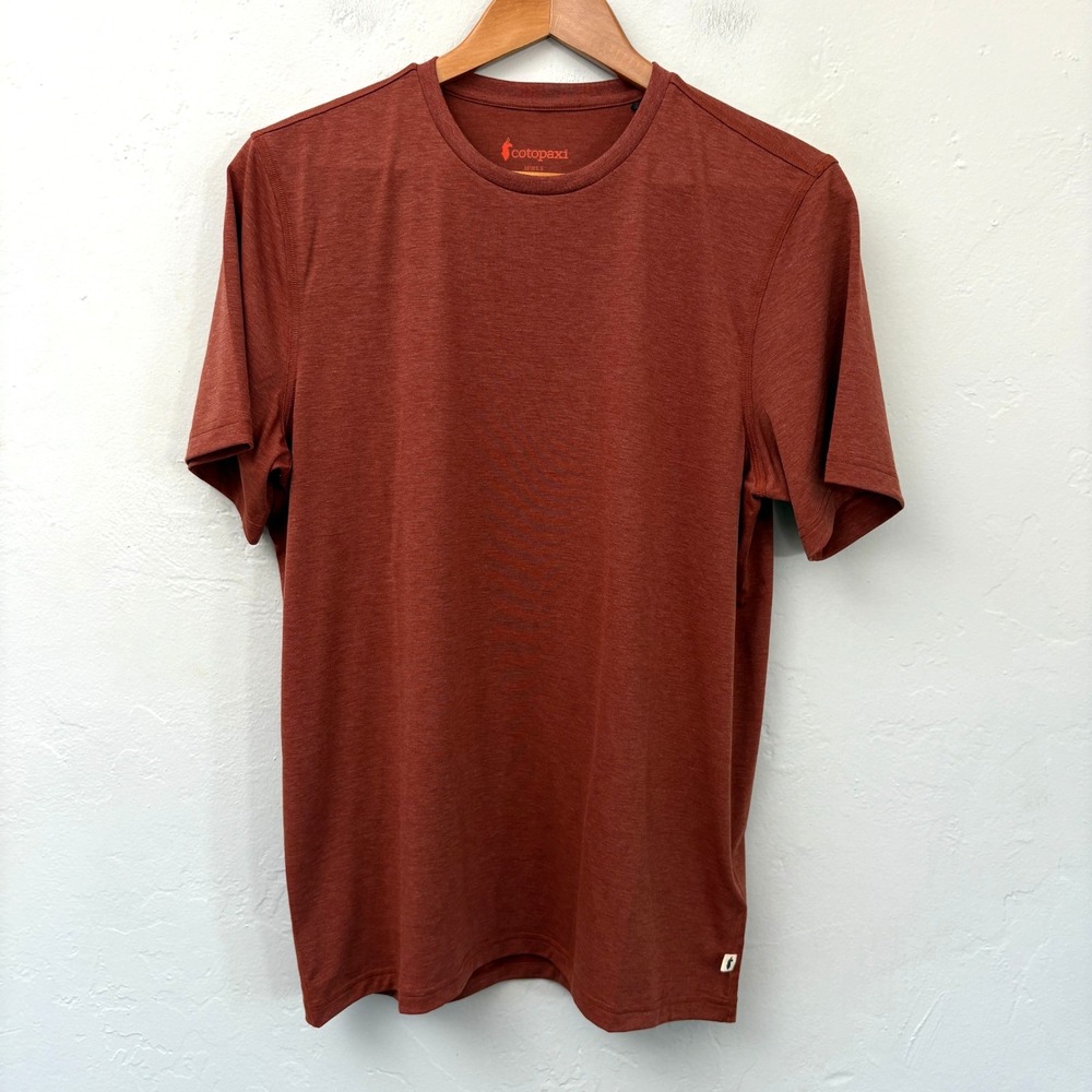 Cotopaxi Empaca Crew T-Shirt Men Size Small Nutmeg Red Brown New